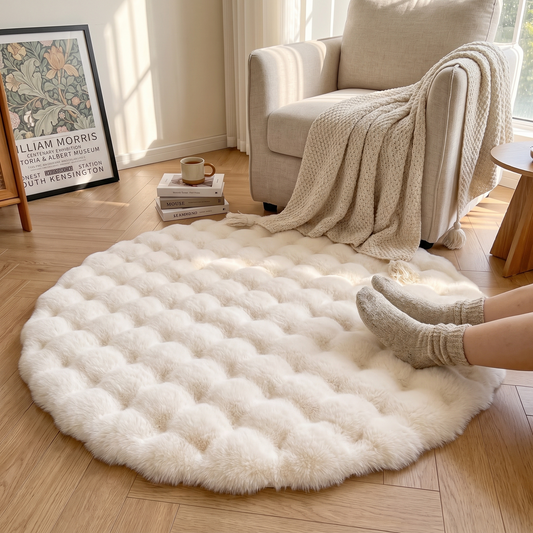 Cloud Comfort Round Bubble Rug Fluffy Carpet
