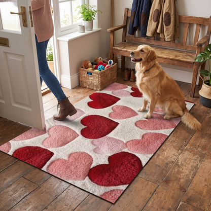 Doormat Heart Pattern Non Slip Entry Floor Mat