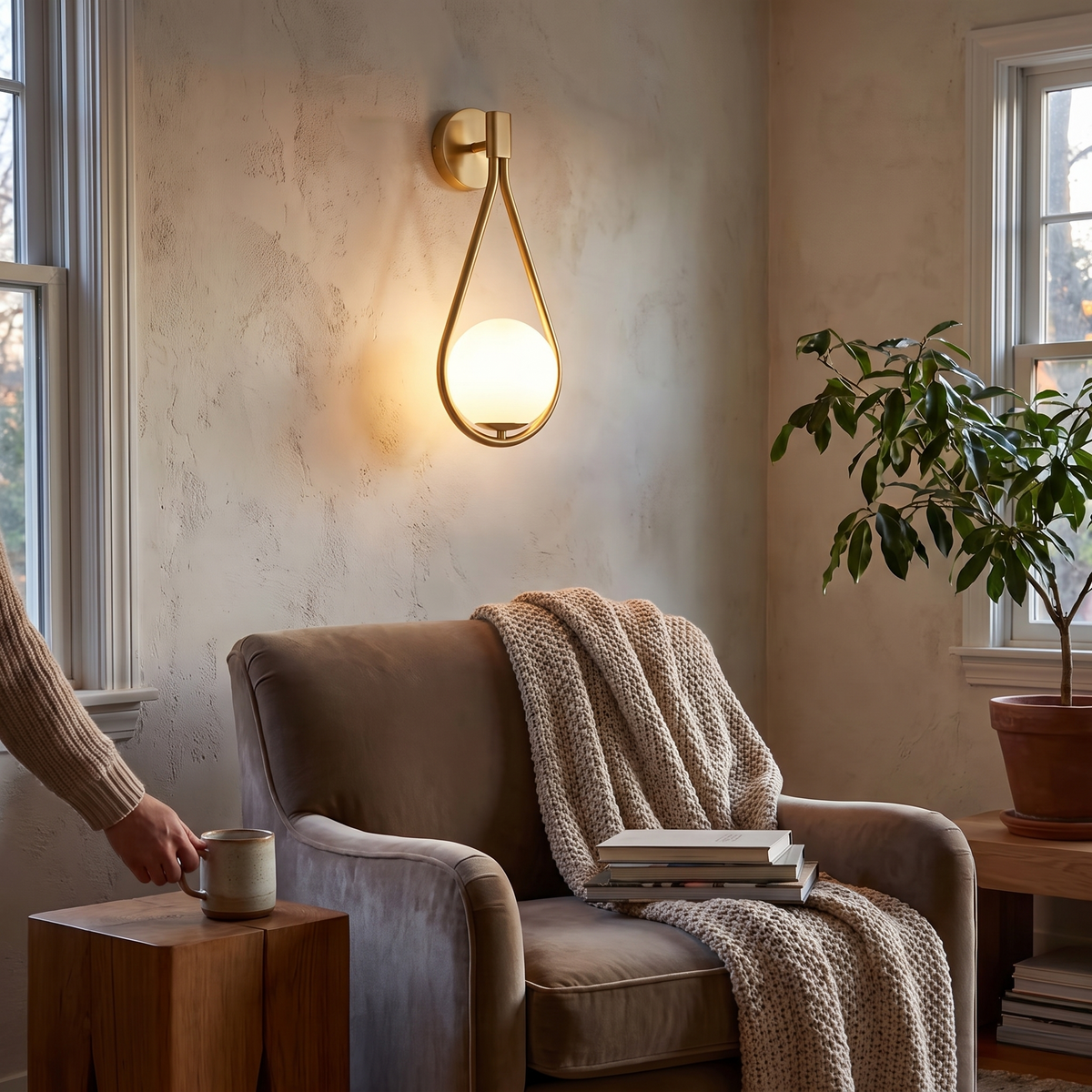 Droplet Wall Light Modern Teardrop Wall Lamp
