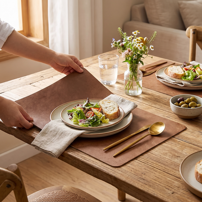 DuoMat Double Sided Faux Leather Placemats