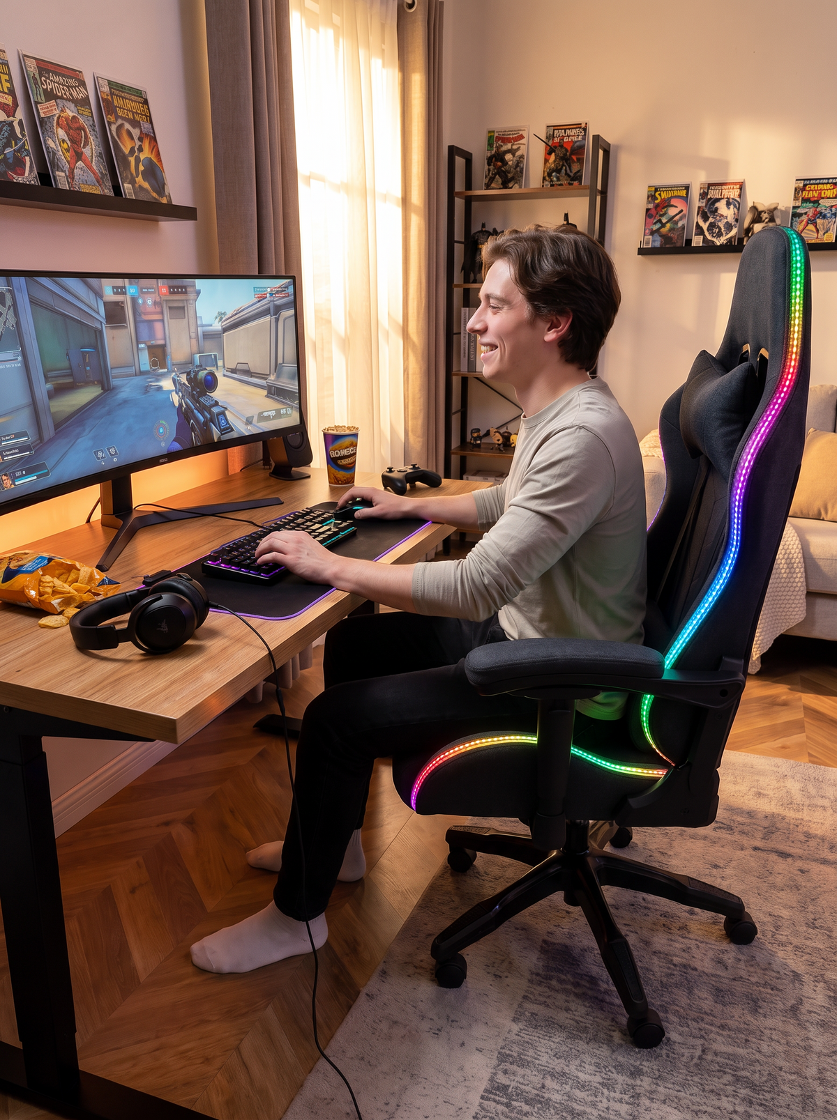 RGB High Back Gaming Chair lifestyle 3
