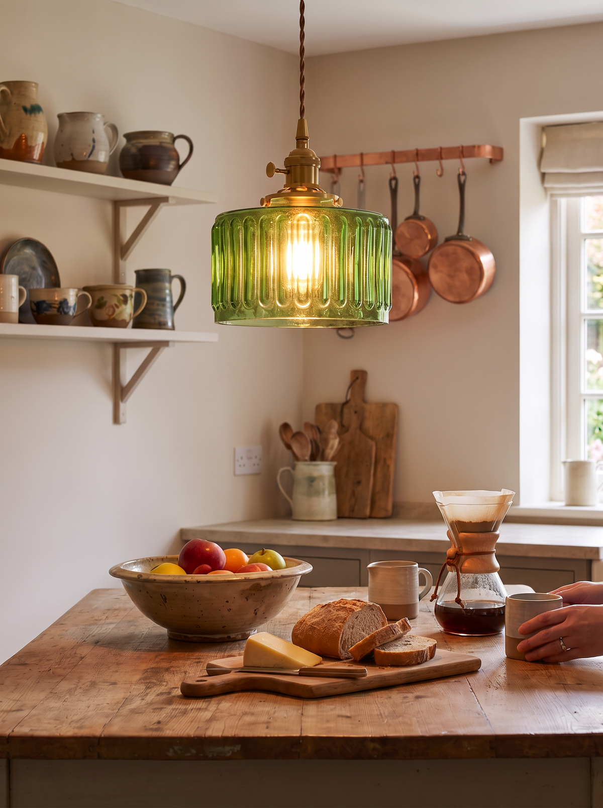 Green Glass Pendant Light lifestyle 2