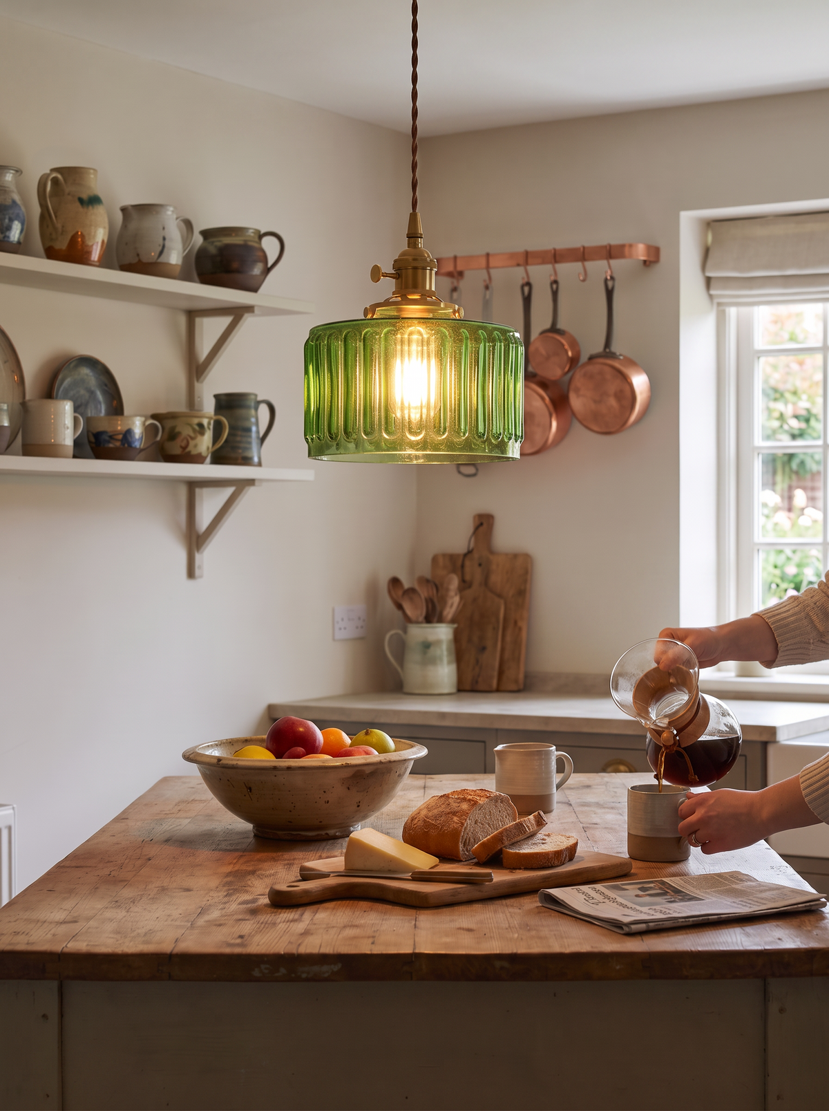 Green Glass Pendant Light lifestyle 1