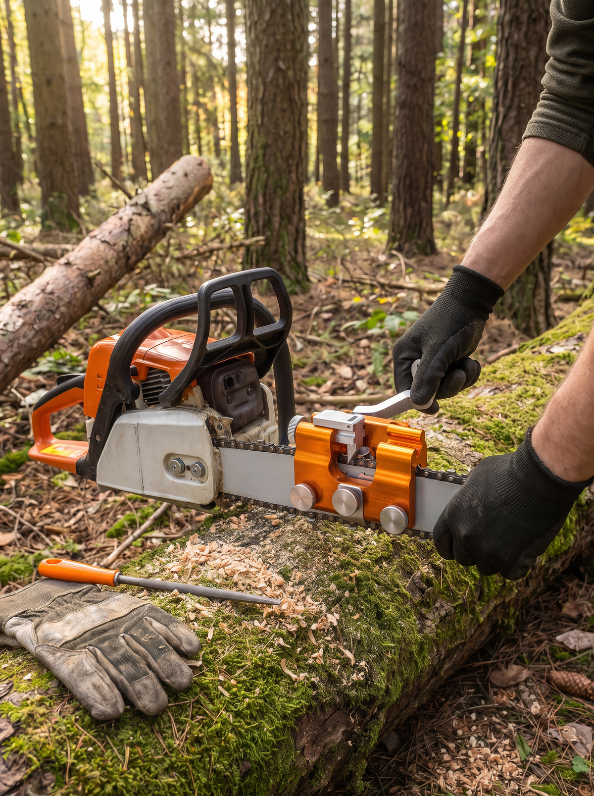 Chainsaw Chain Sharpening Tool lifestyle 2
