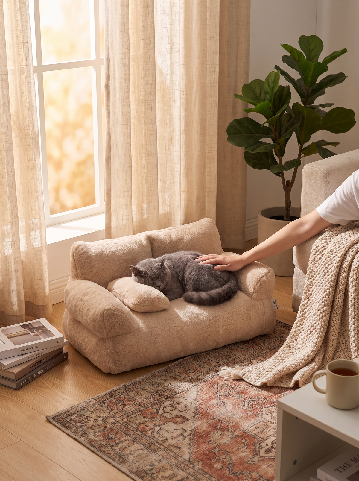 Calming Cat Sofa Pet Couch lifestyle 1