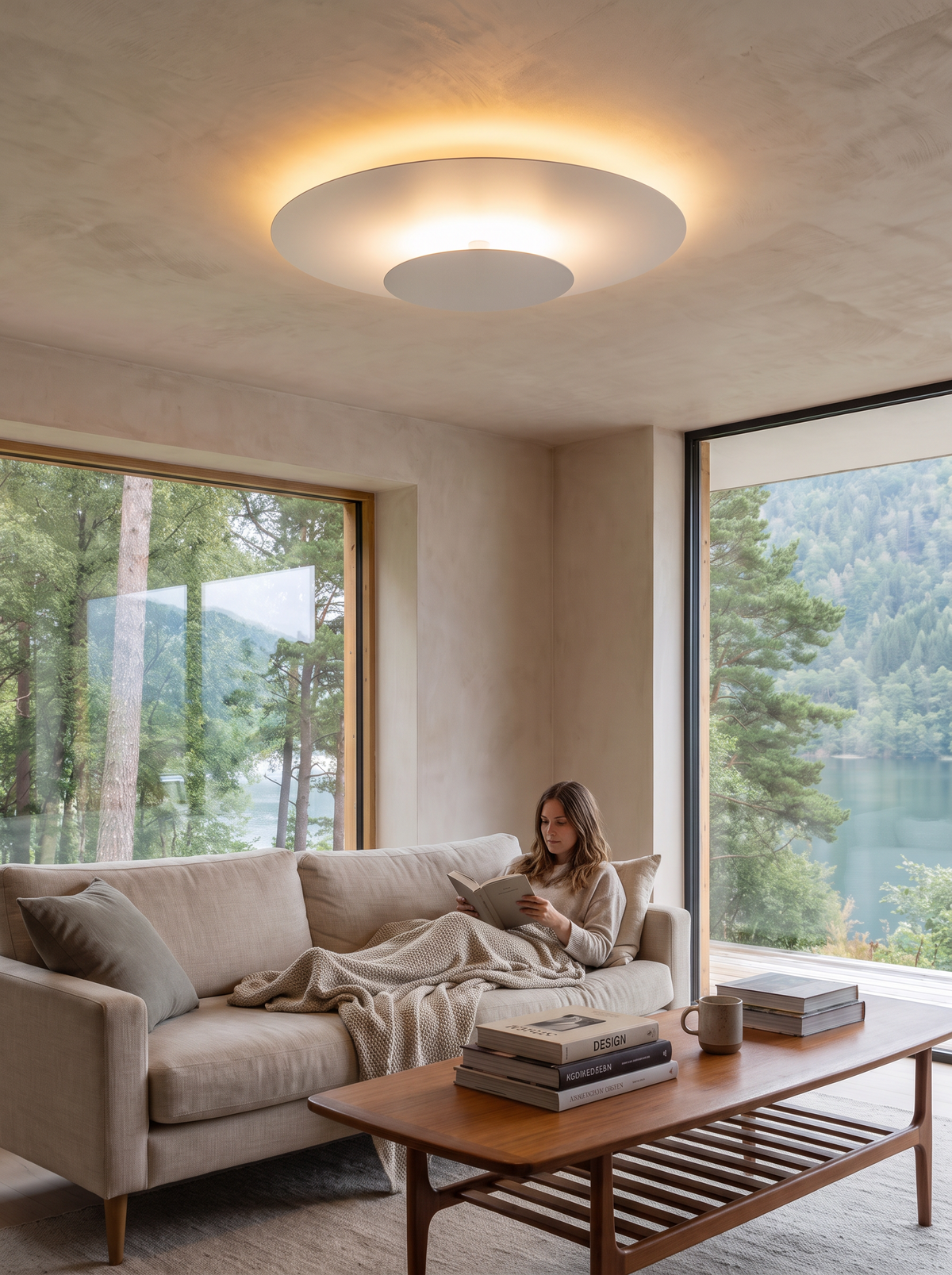 Slim LED Flush Mount Ceiling Light lifestyle 1