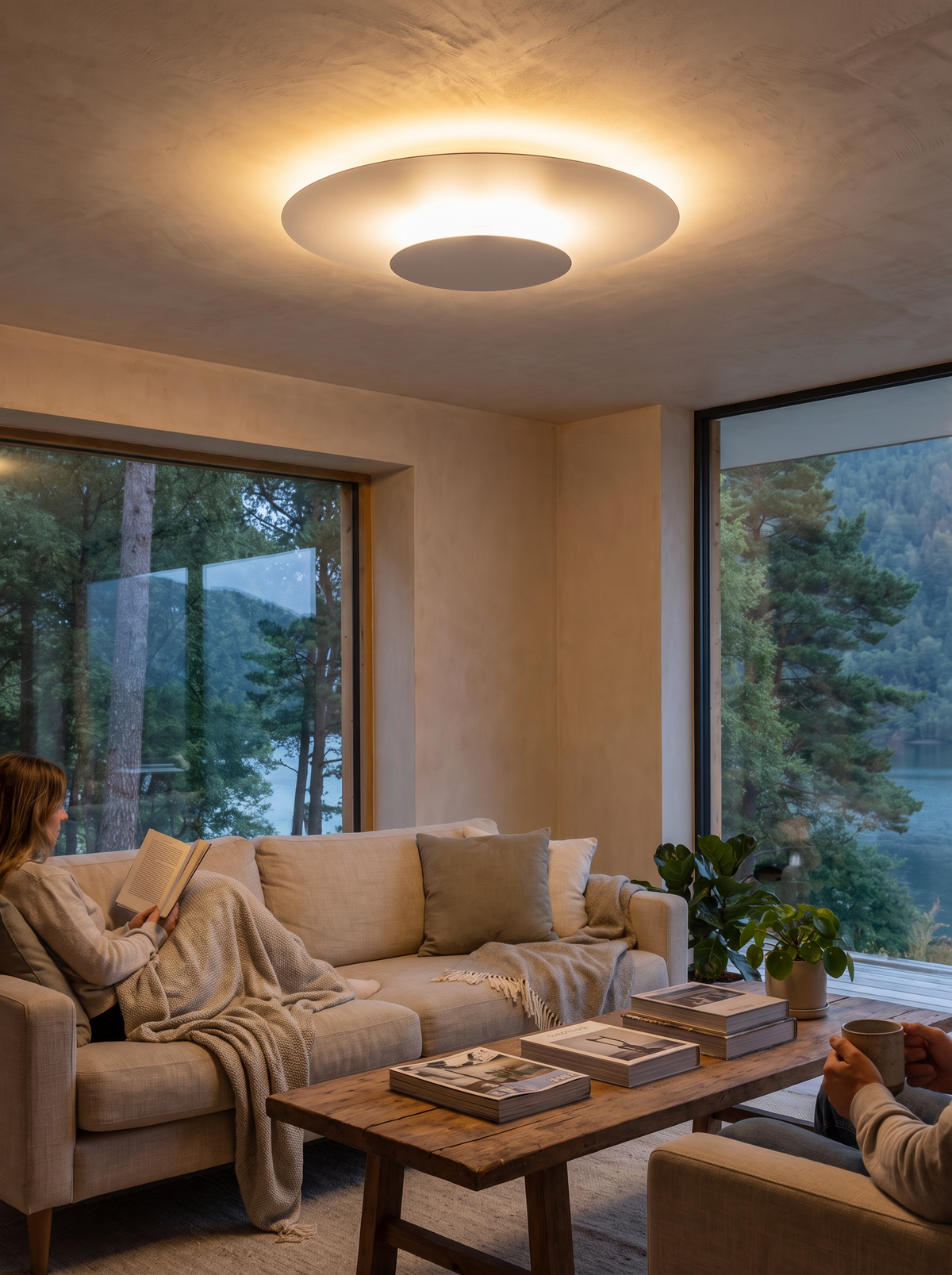 Slim LED Flush Mount Ceiling Light lifestyle 2