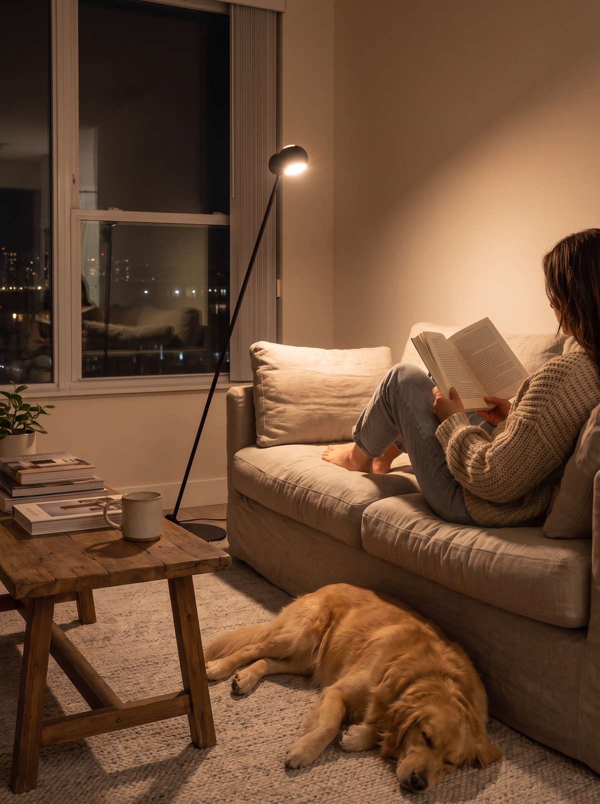 Dual Head Arch Floor Lamp lifestyle 1