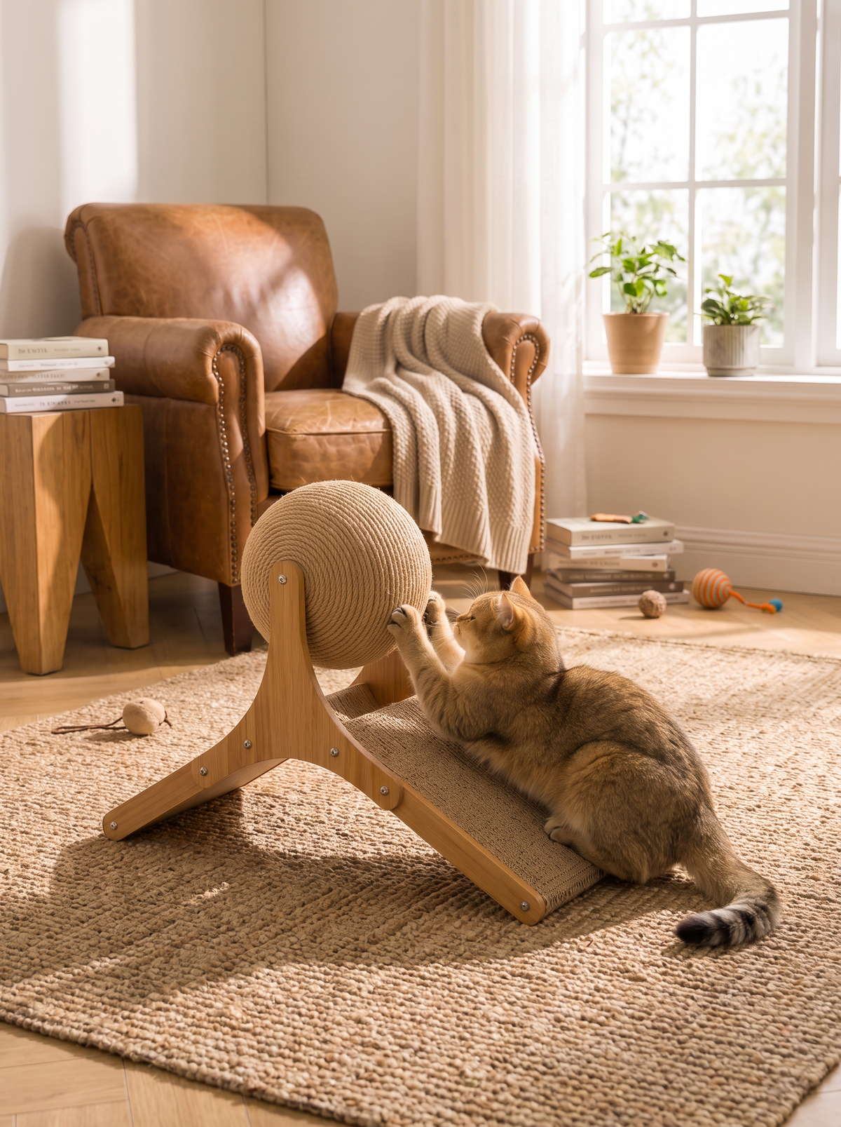 Dual Design Cat Scratching Toy lifestyle 2