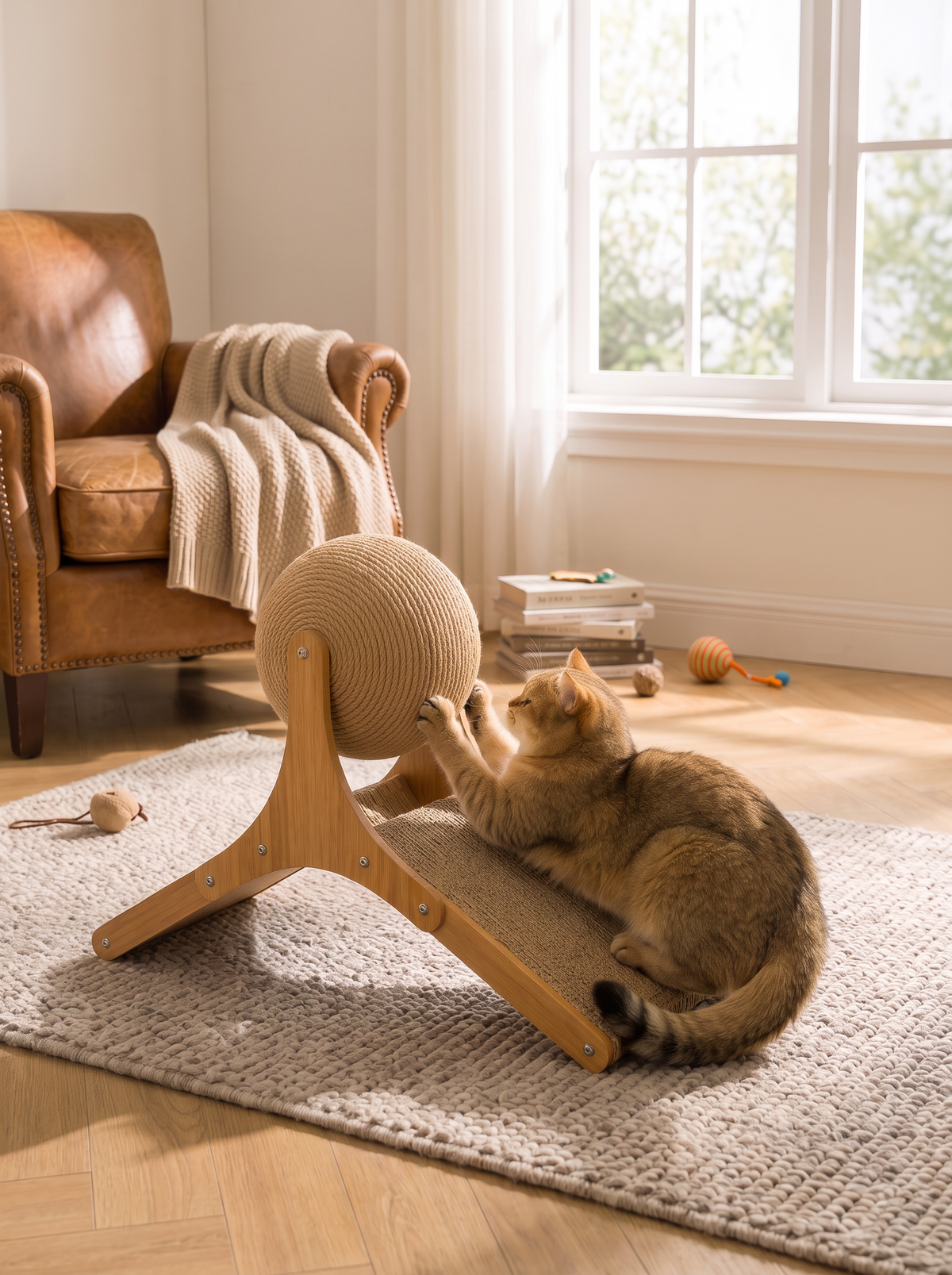 Dual Design Cat Scratching Toy lifestyle 1