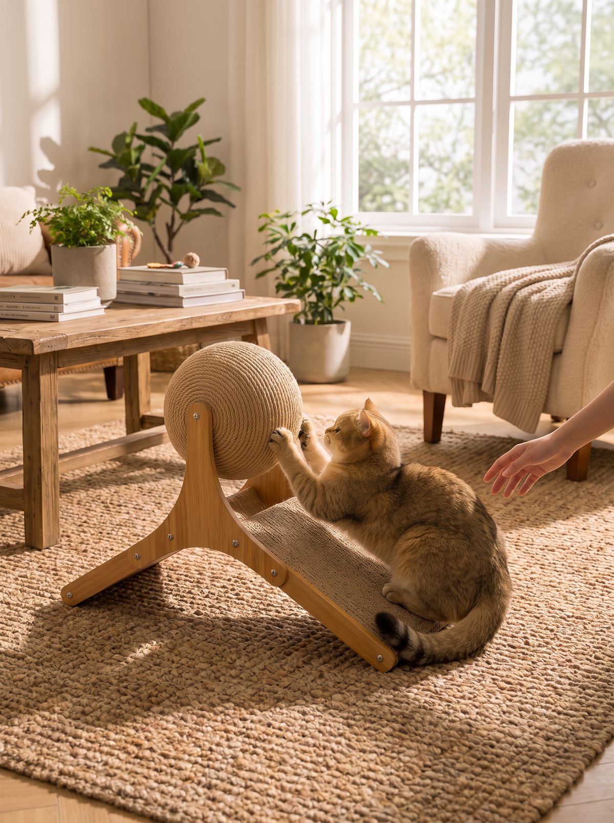 Dual Design Cat Scratching Toy lifestyle 3