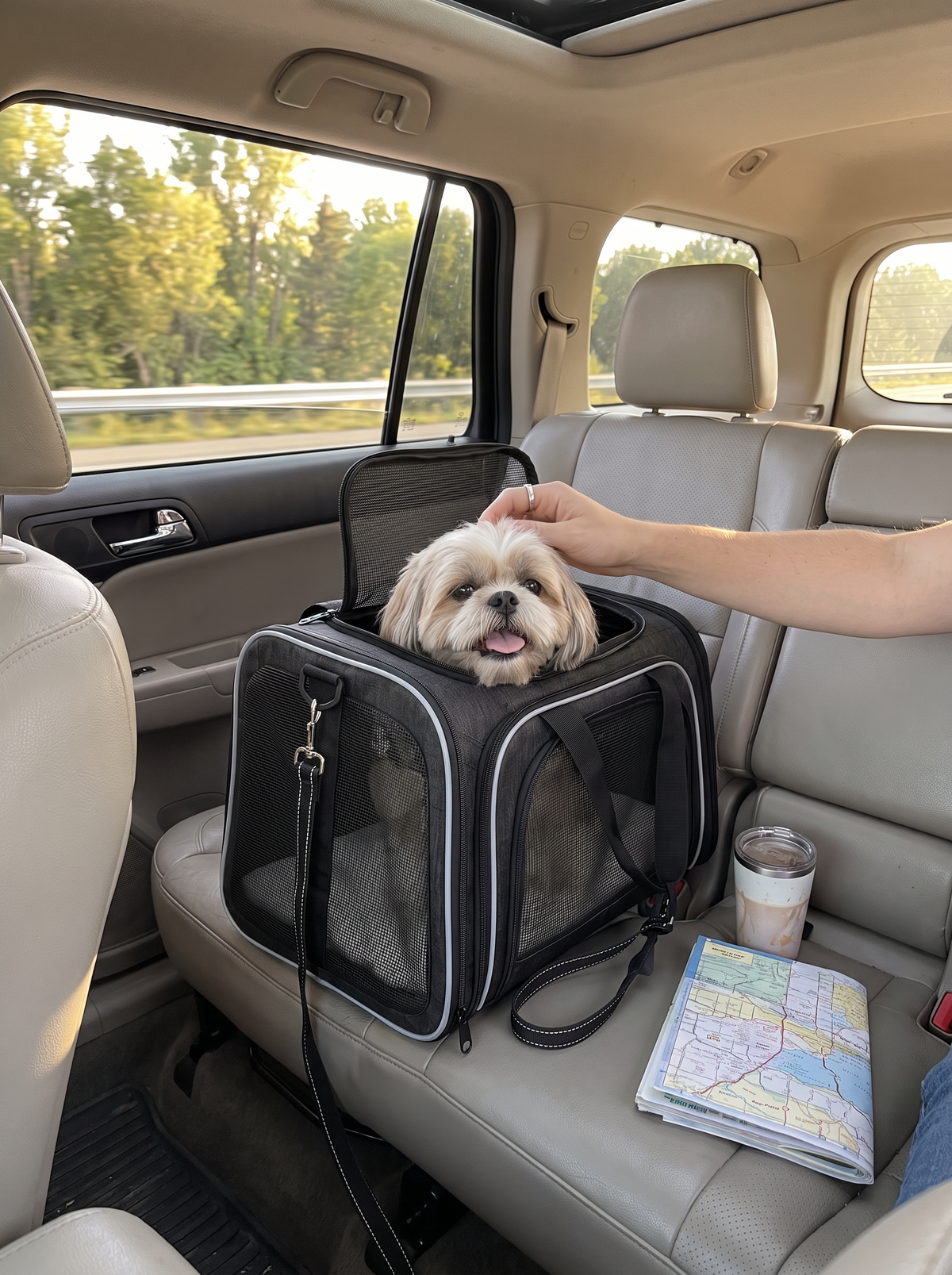 Expandable Mesh Pet Carrier lifestyle 3