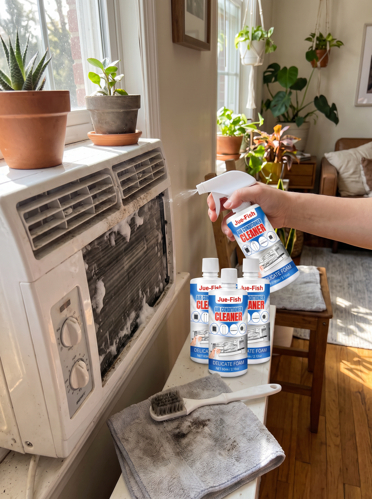 AC Cleaner Foam Spray 2 Bottles lifestyle 1
