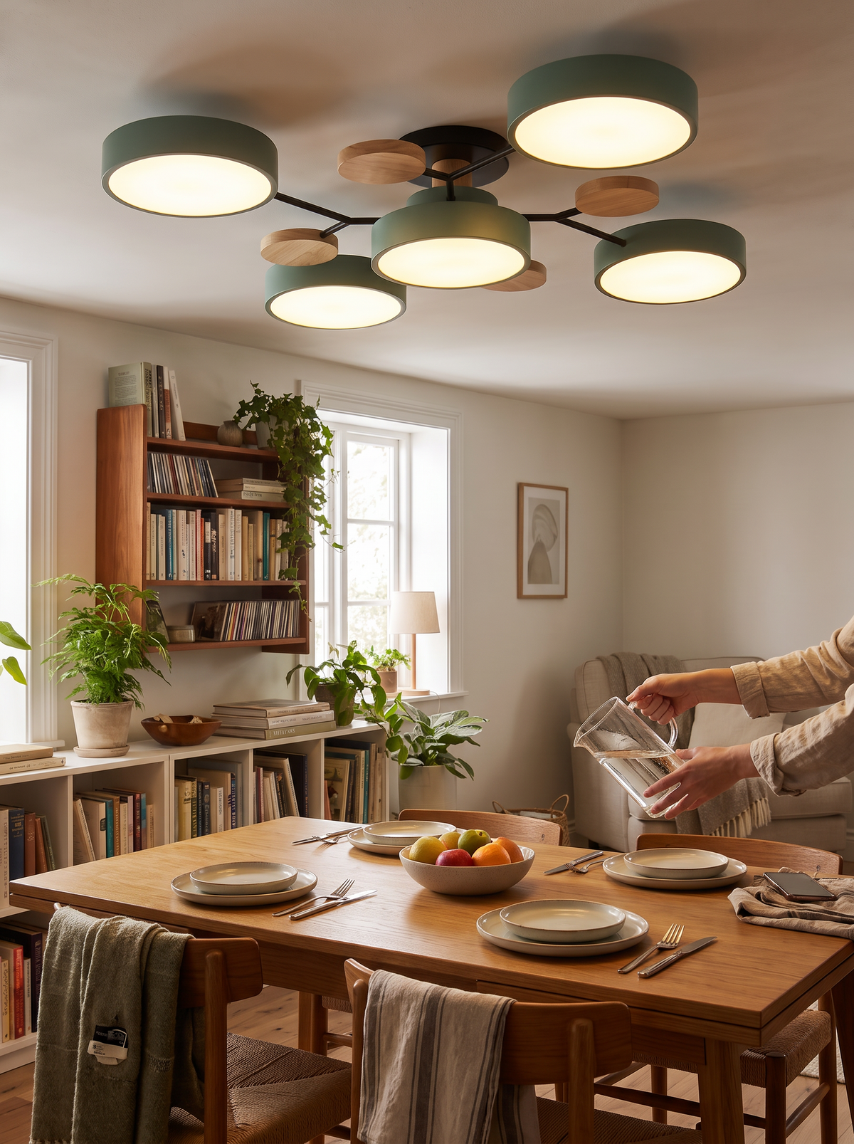 LED Semi Flush Ceiling Chandelier lifestyle 1