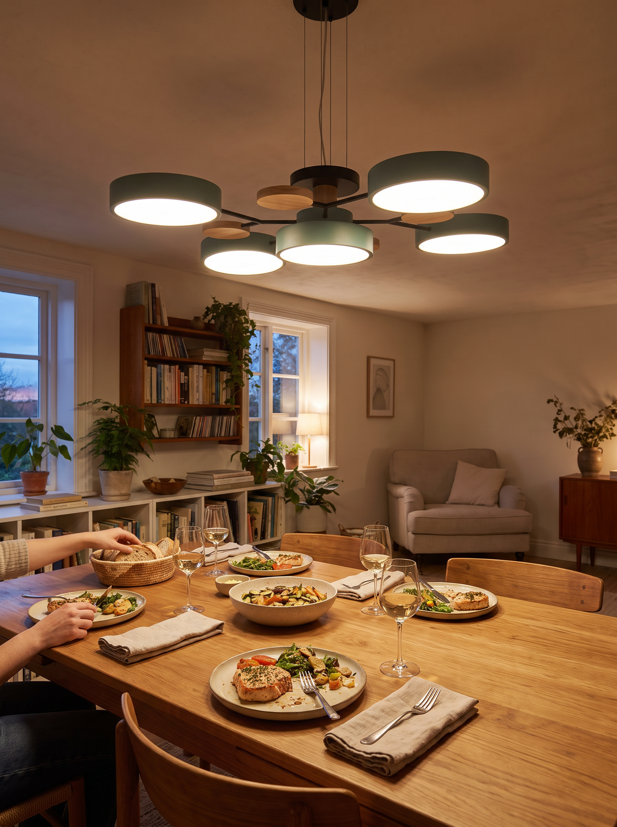 LED Semi Flush Ceiling Chandelier lifestyle 2