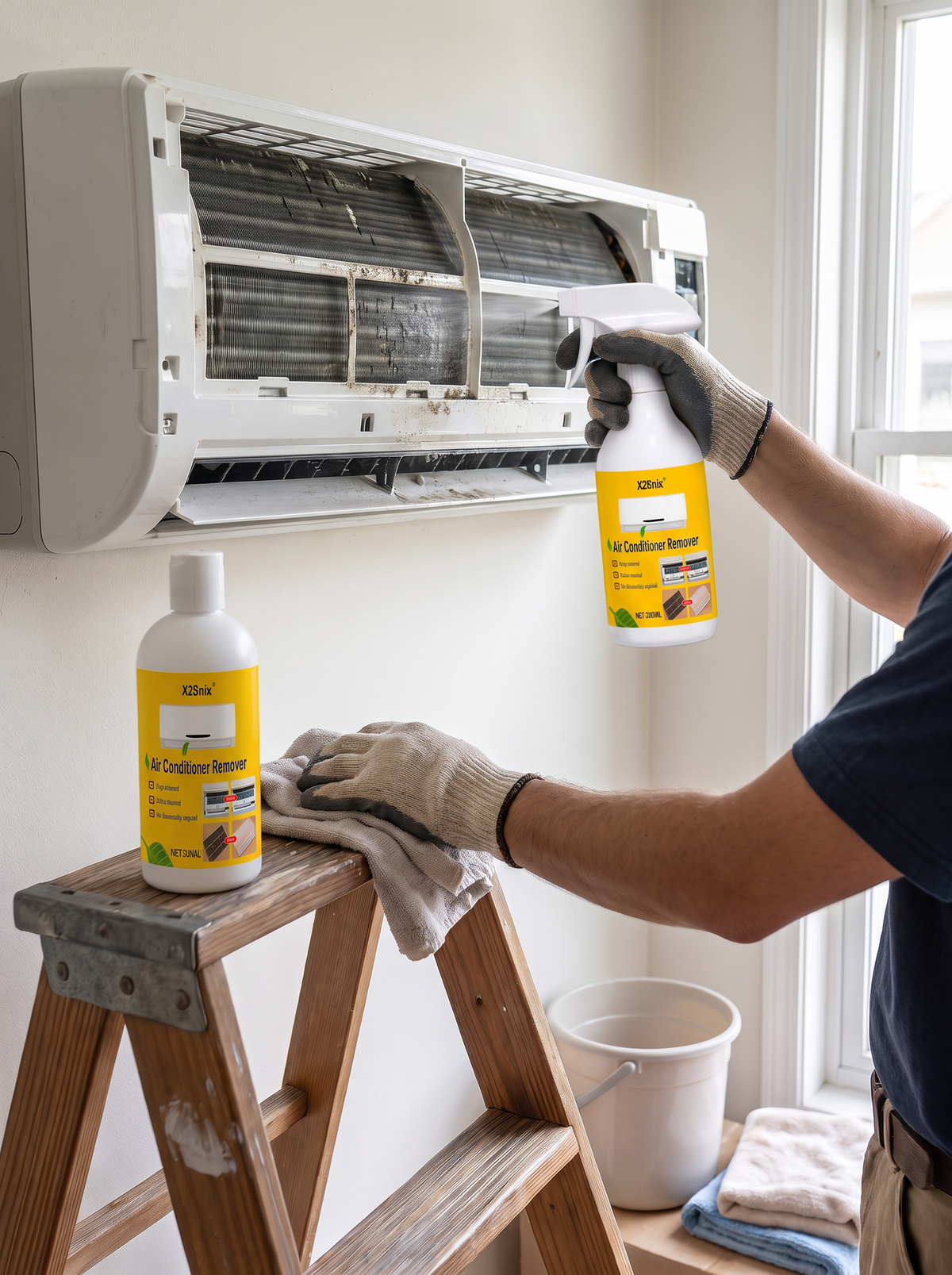 AC Cleaner 2 Bottles with Sponge lifestyle 3