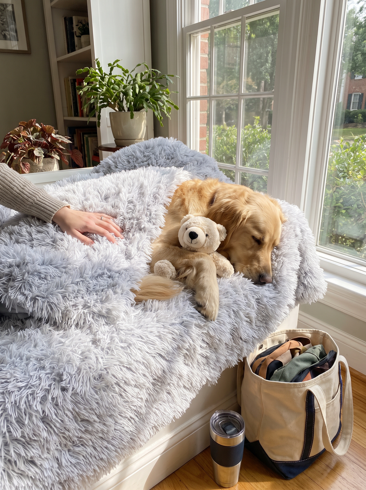 Fluffy Calming Pet Blanket lifestyle 2