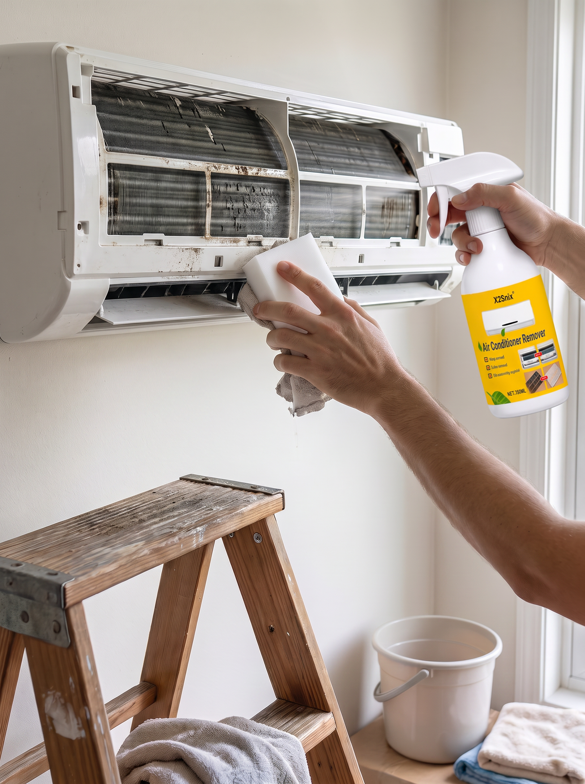 AC Cleaner 2 Bottles with Sponge lifestyle 2