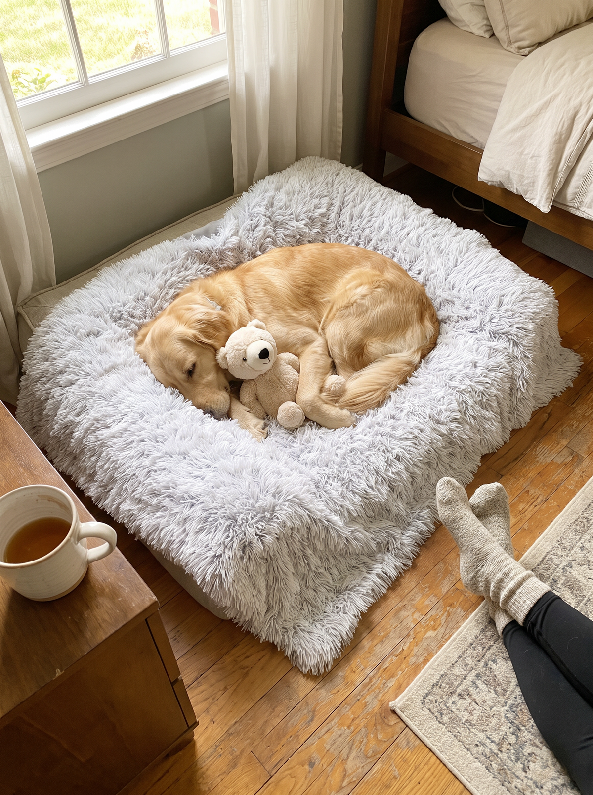 Fluffy Calming Pet Blanket lifestyle 1