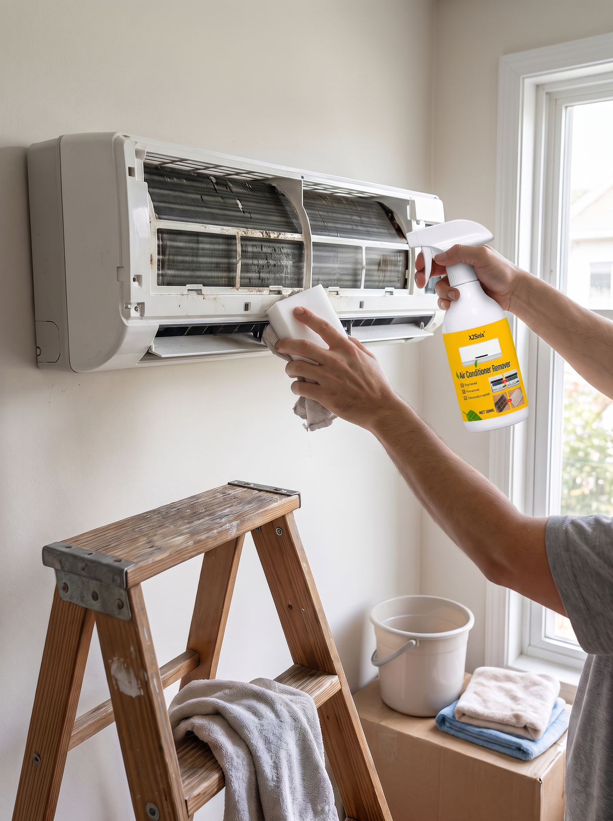 AC Cleaner 2 Bottles with Sponge lifestyle 1