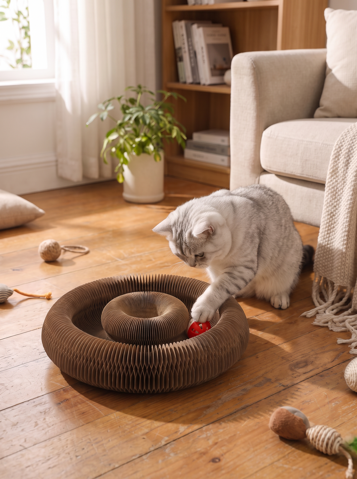 Foldable Cardboard Cat Maze lifestyle 3
