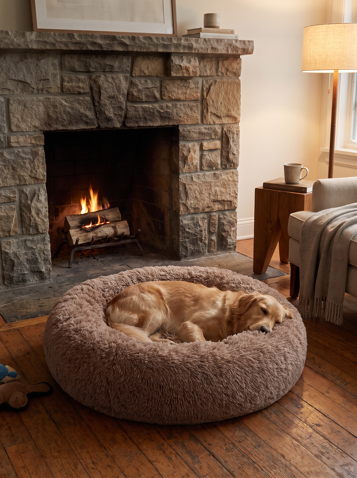 Calming Plush Dog Bed lifestyle 3