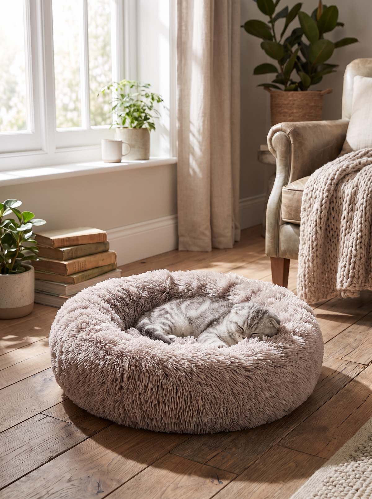 Cozy Cat Cave Pet Bed lifestyle 3