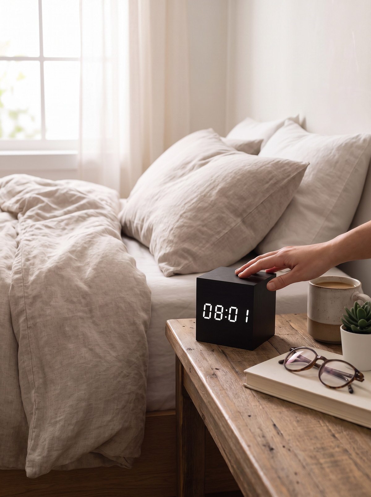 LED Cube Digital Alarm Clock lifestyle 1