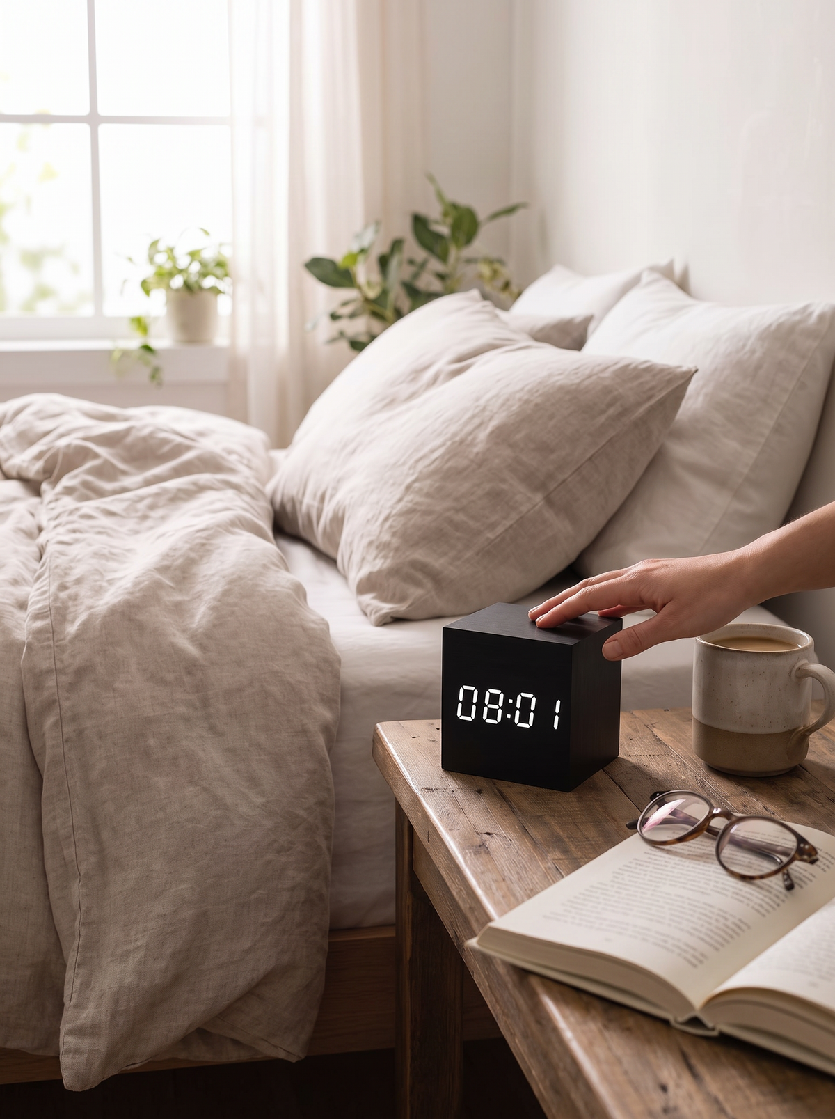LED Cube Digital Alarm Clock lifestyle 2