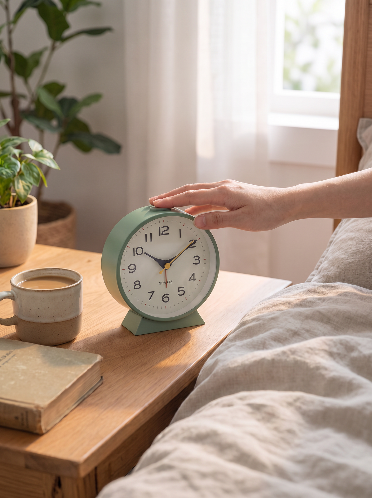 Silent Quartz Vintage Table Clock lifestyle 3
