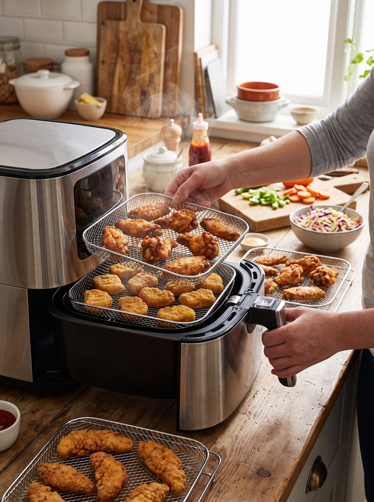 Stackable Air Fryer Rack lifestyle 2