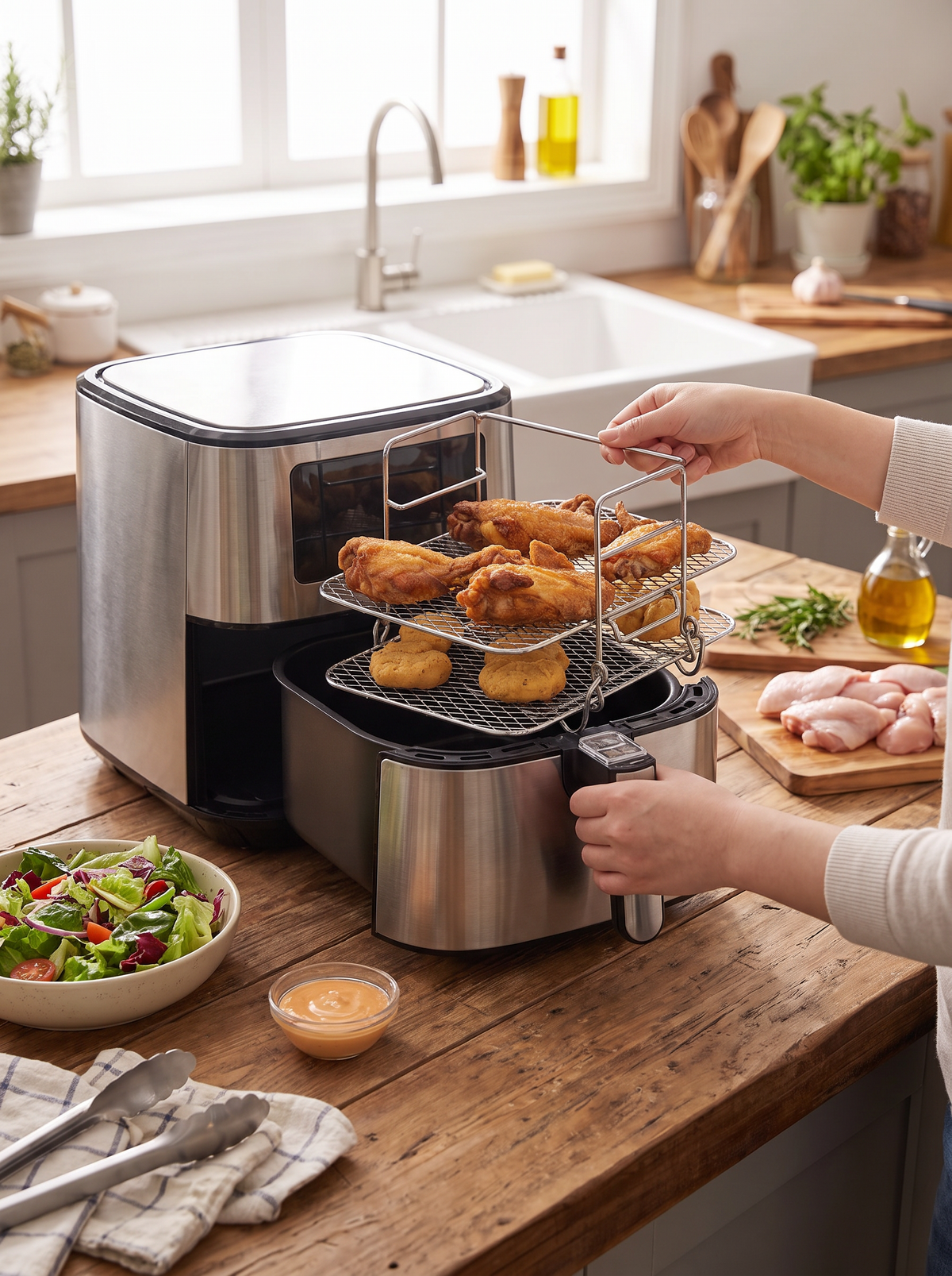 Stackable Air Fryer Rack lifestyle 1