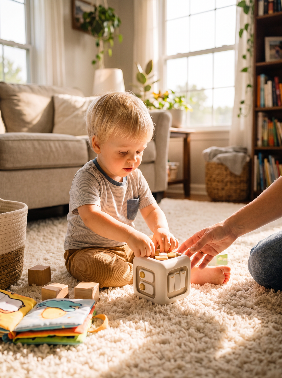Toddler Sensory Activity Cube lifestyle 2