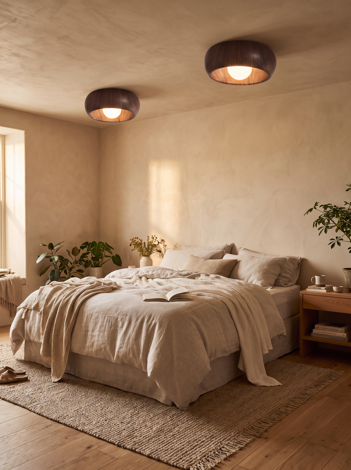 Albanora Wooden LED Ceiling Lamp lifestyle 3