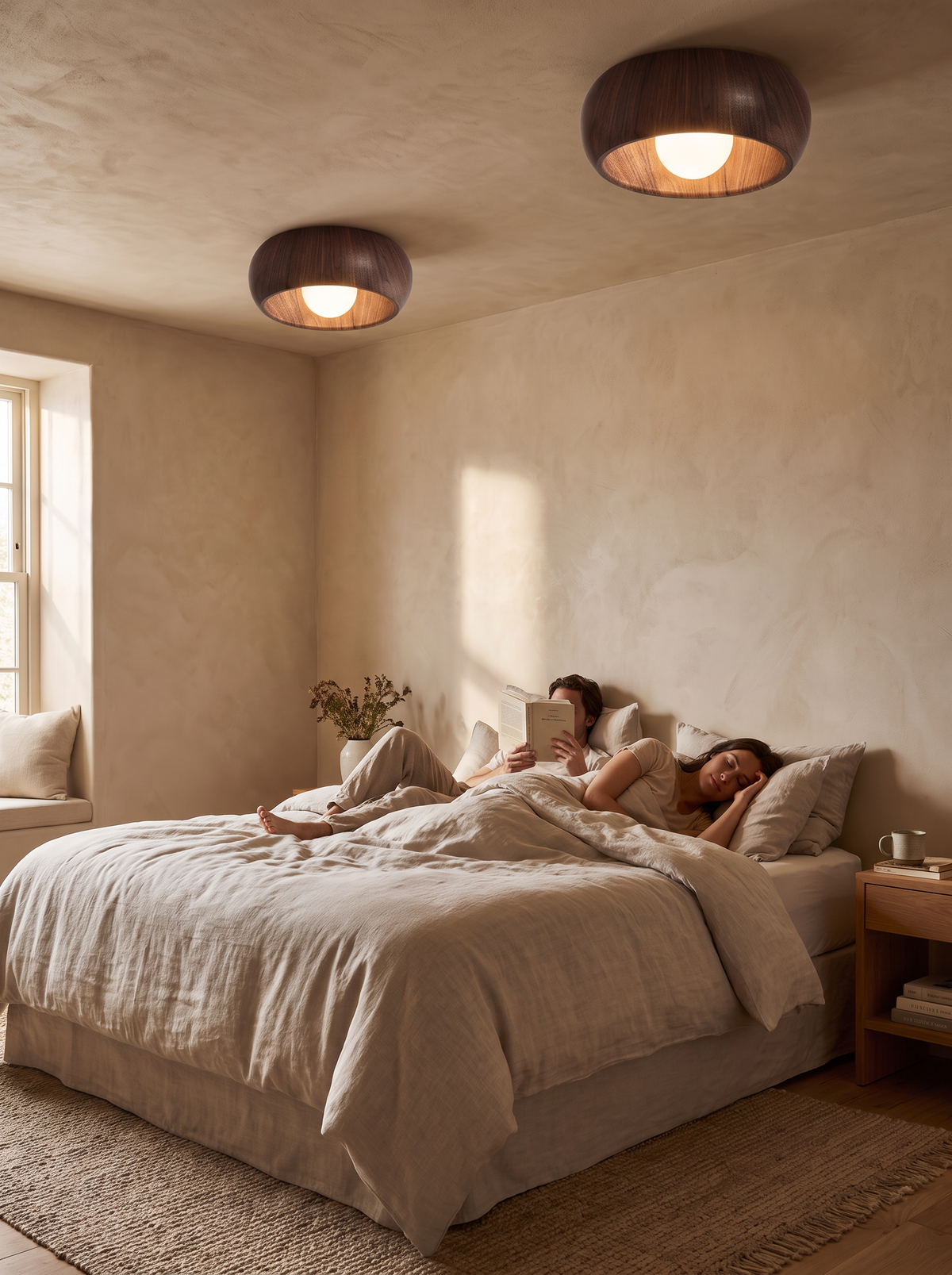 Albanora Wooden LED Ceiling Lamp lifestyle 1