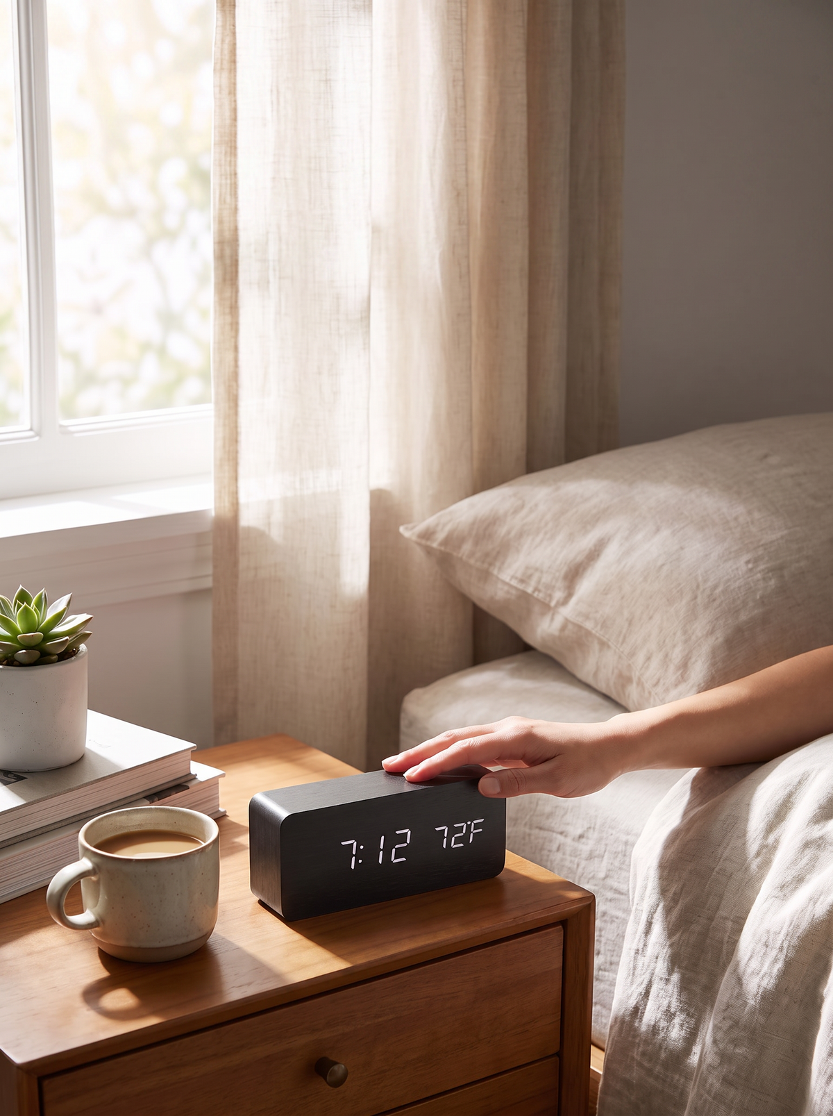 Wood LED Digital Alarm Clock lifestyle 3