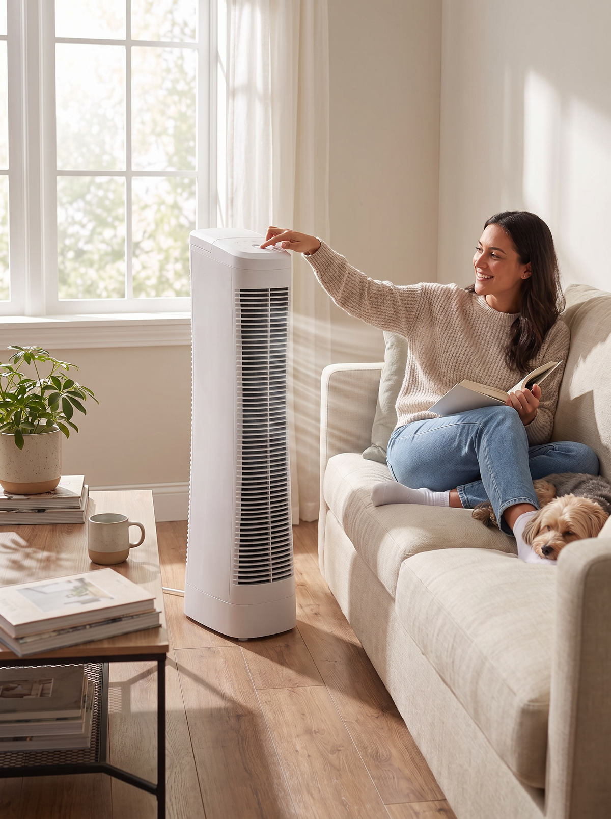 Ionic Air Purifier Quiet Fan lifestyle 3
