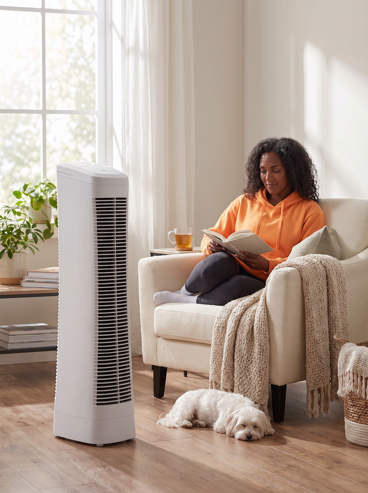 Ionic Air Purifier Quiet Fan lifestyle 1