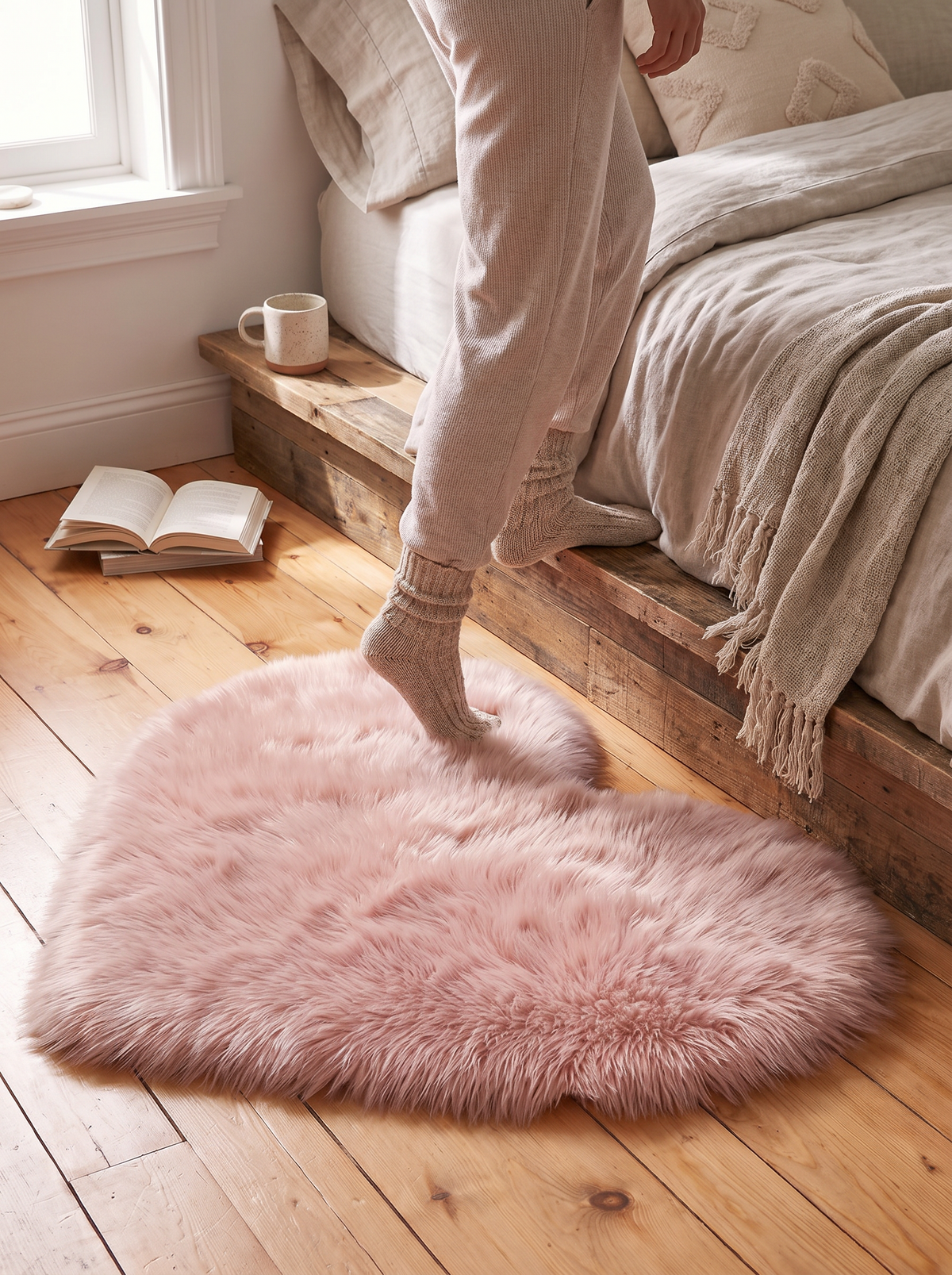 Heart Shaped Plush Area Rug lifestyle 1