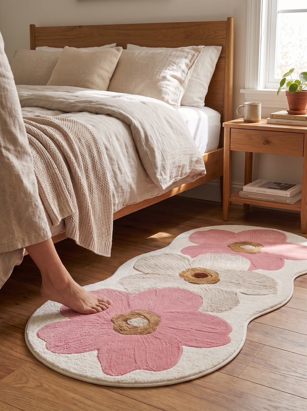Floral Irregular Area Rug lifestyle 1
