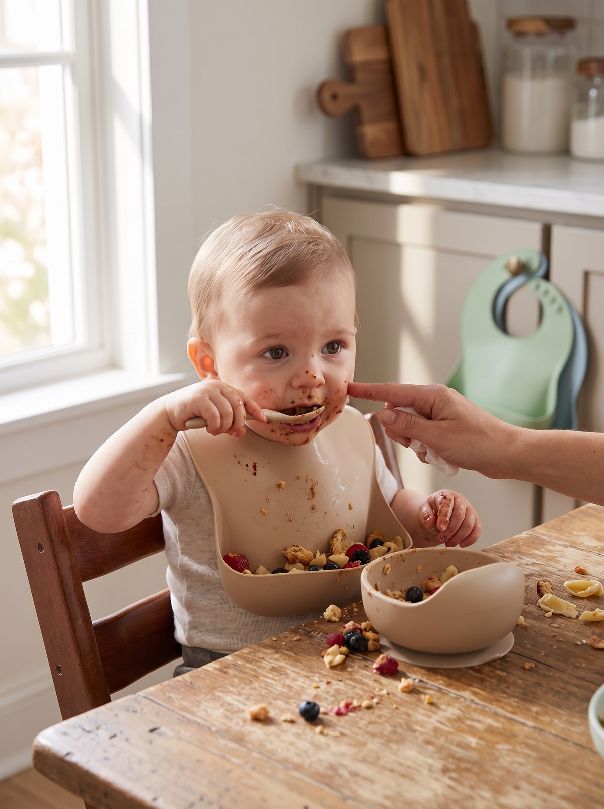 Adjustable Silicone Baby Bib lifestyle 2