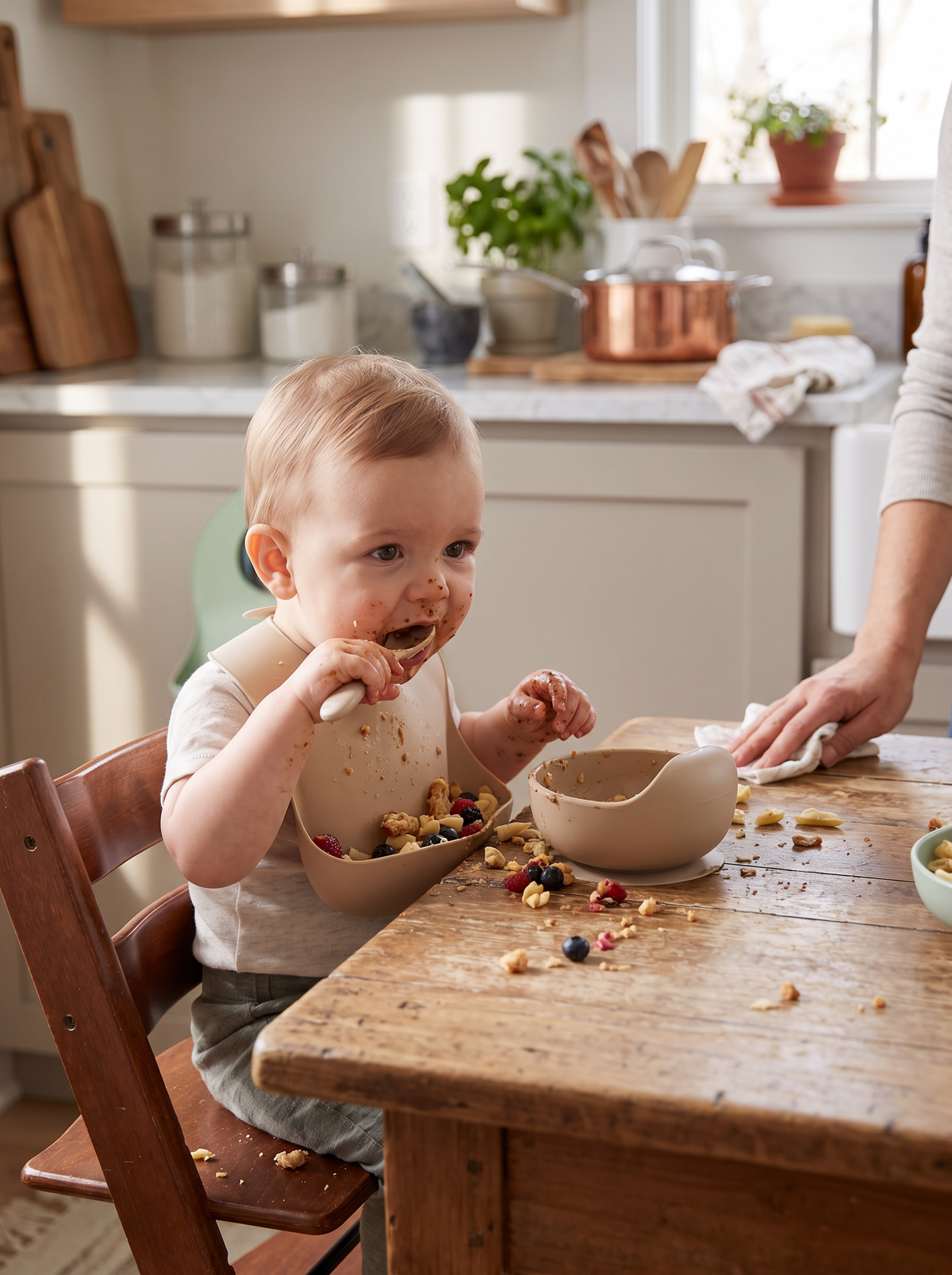 Adjustable Silicone Baby Bib lifestyle 3