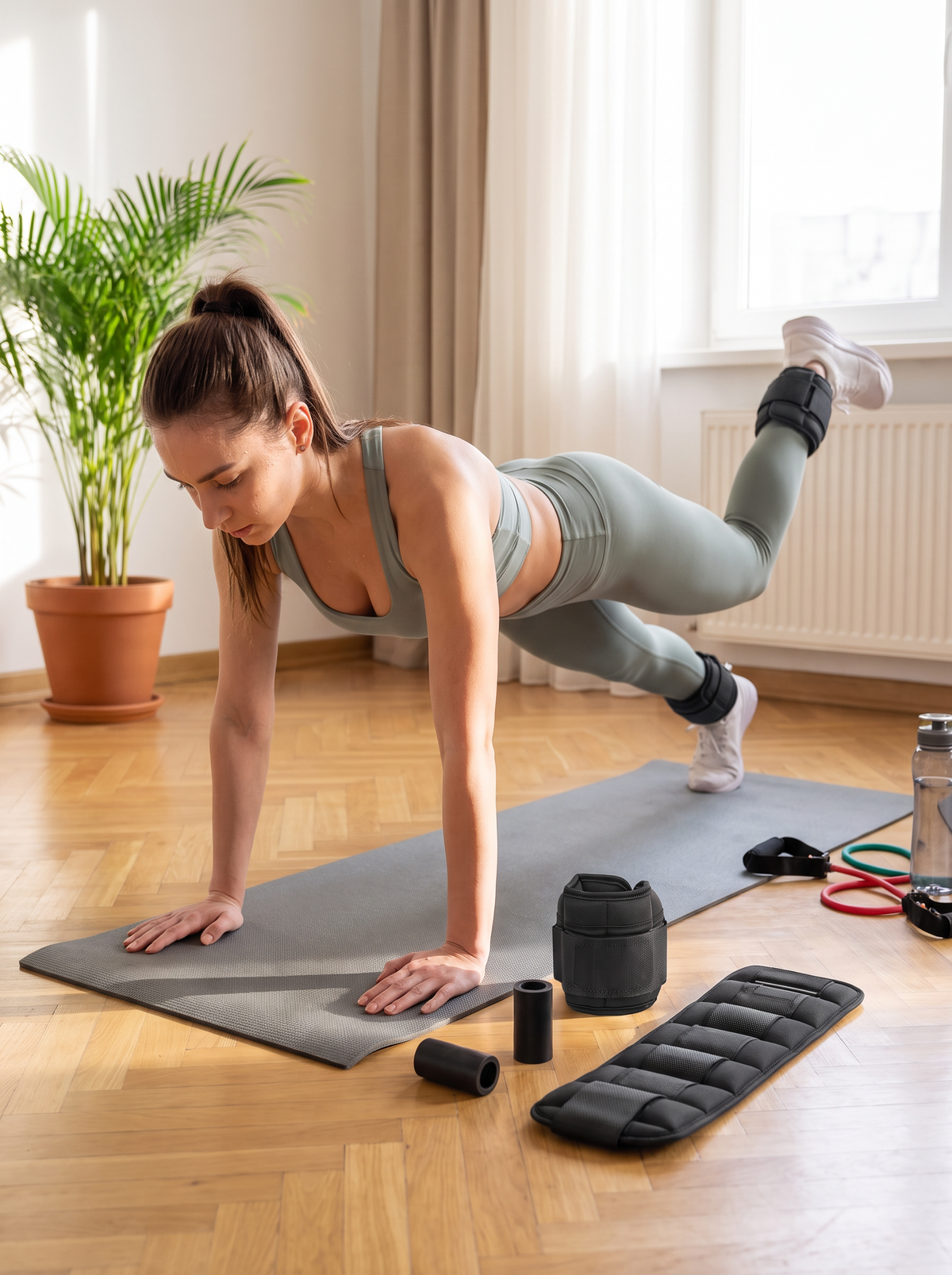 Adjustable Ankle Weights Set lifestyle 1