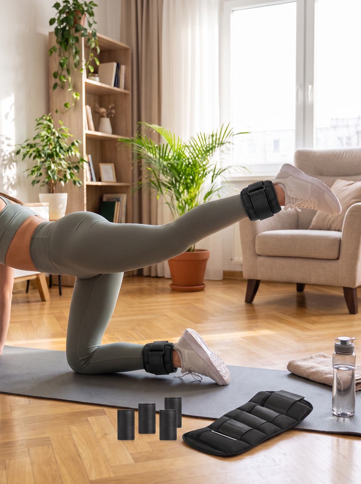 Adjustable Ankle Weights Set lifestyle 2