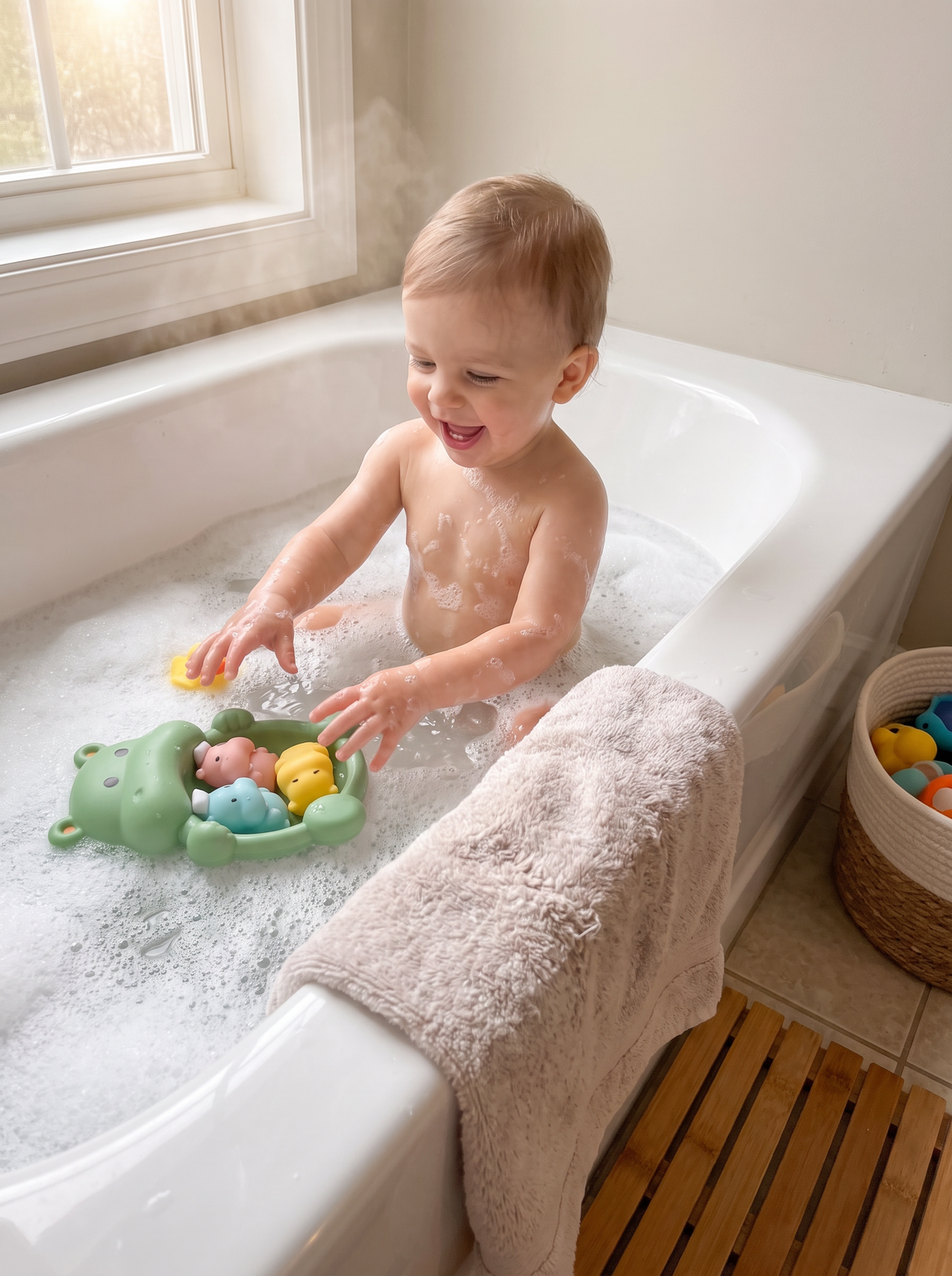 Floating Animal Bath Toy Set lifestyle 1