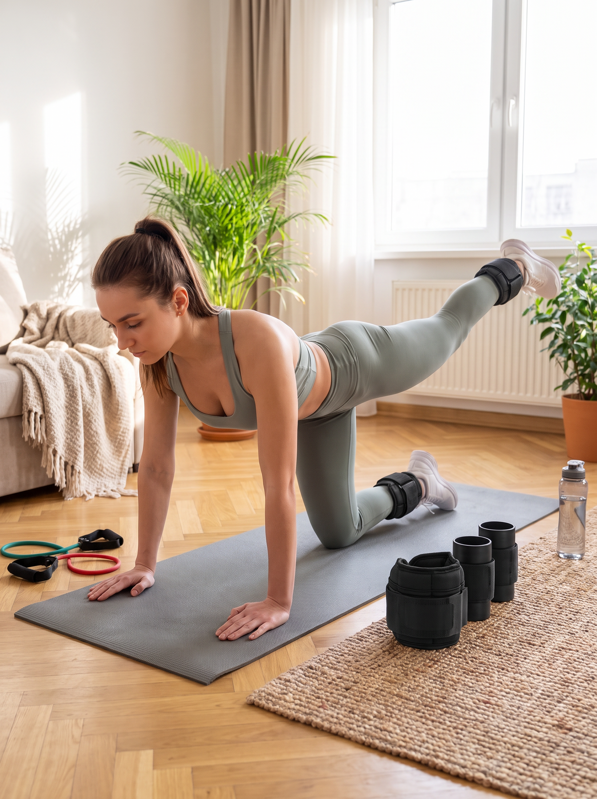 Adjustable Ankle Weights Set lifestyle 3