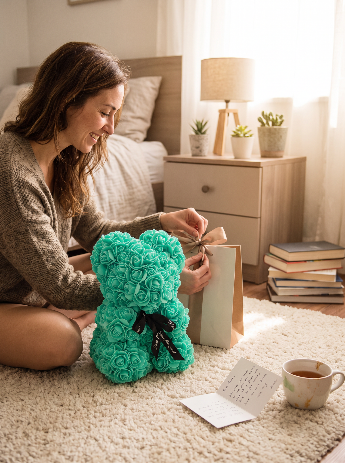 Foam Rose Flower Bear lifestyle 3