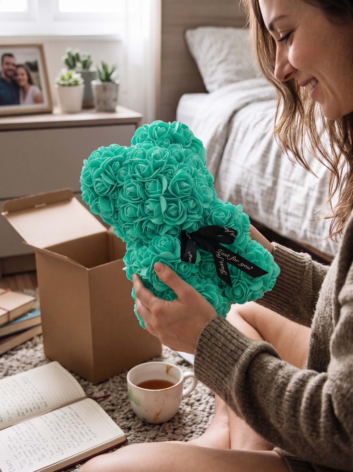 Foam Rose Flower Bear lifestyle 1