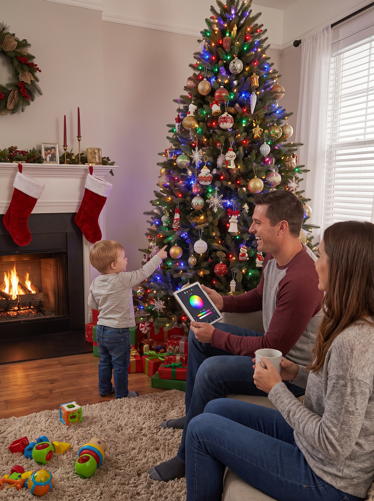 Pre-Lit Artificial Christmas Tree lifestyle 1