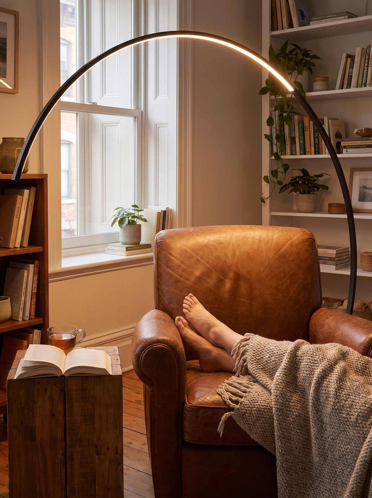 Modern LED Arc Floor Lamp lifestyle 3